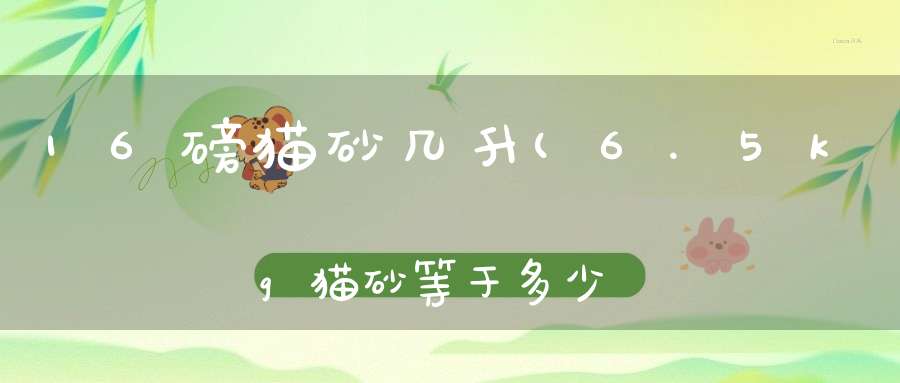 16磅猫砂几升(6.5kg猫砂等于多少升)