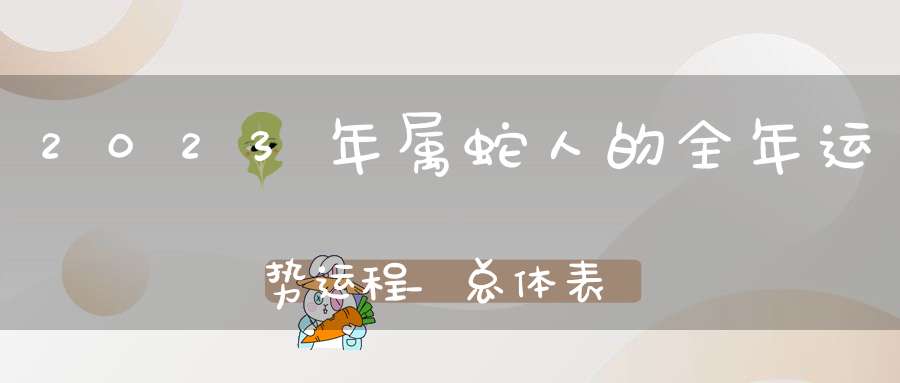 2023年属蛇人的全年运势运程_总体表现稳定