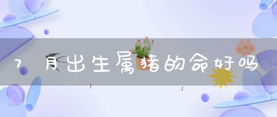 7月出生属猪的命好吗