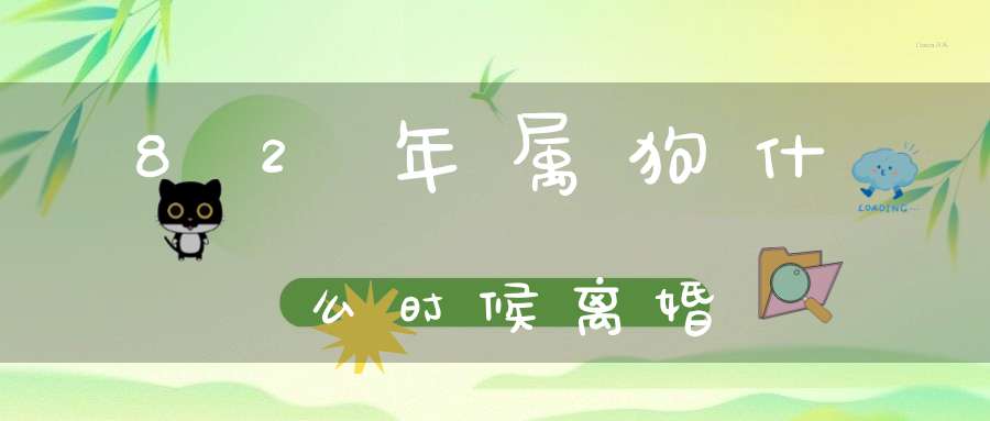 82年属狗什么时候离婚