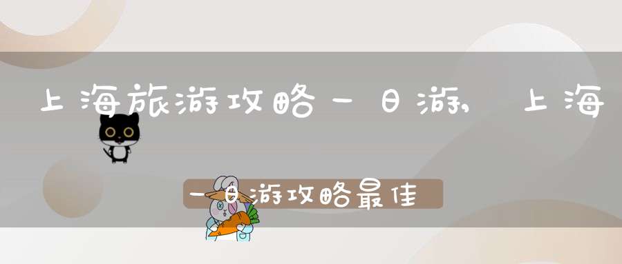 上海旅游攻略一日游,上海一日游攻略最佳路线