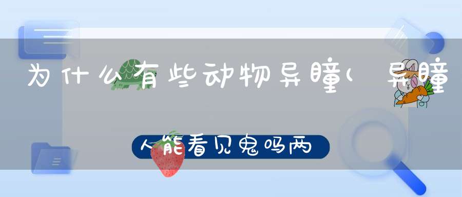 为什么有些动物异瞳(异瞳人能看见鬼吗两个眼睛颜色不一样是怎么回事)