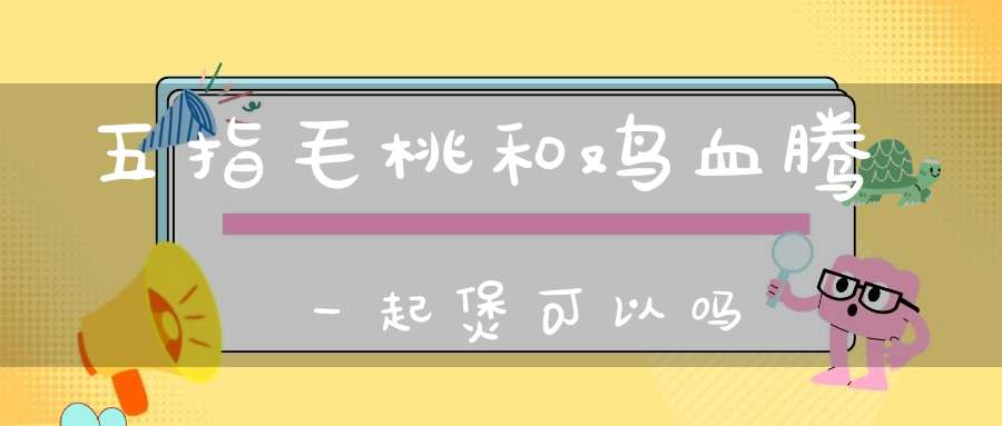 五指毛桃和鸡血腾一起煲可以吗