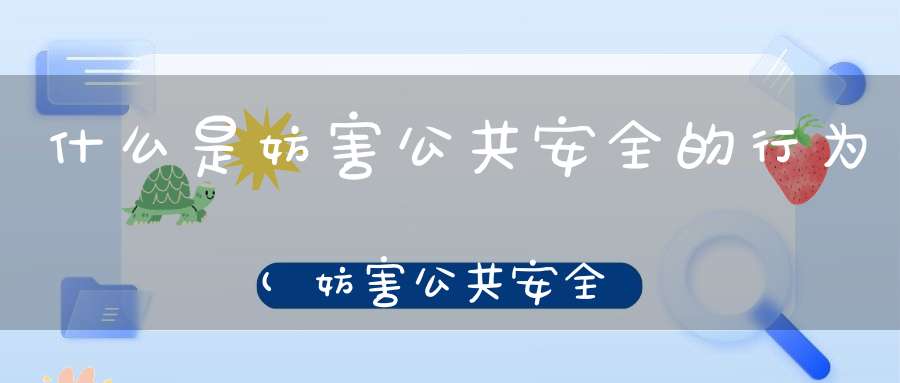 什么是妨害公共安全的行为(妨害公共安全罪和危害公共安全罪有什么区别)