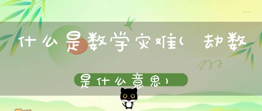 什么是数学灾难(劫数是什么意思)