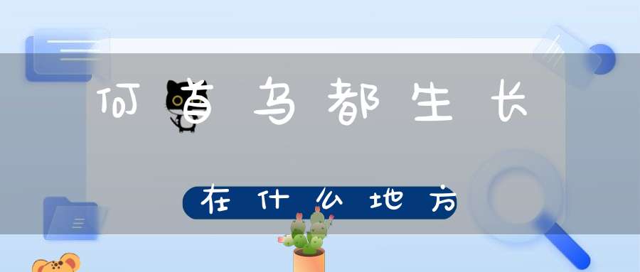 何首乌都生长在什么地方