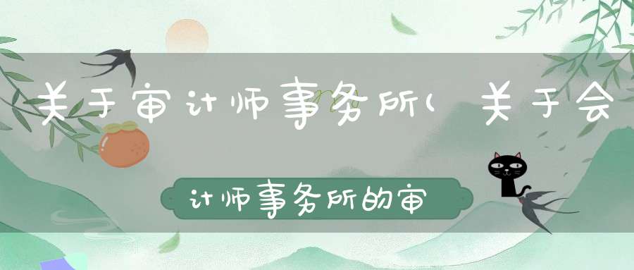 关于审计师事务所(关于会计师事务所的审计)