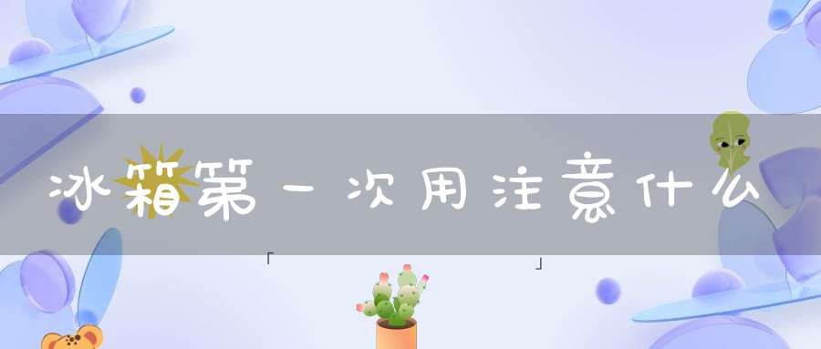 冰箱第一次用注意什么