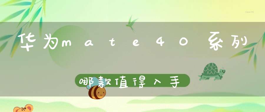 华为mate40系列哪款值得入手