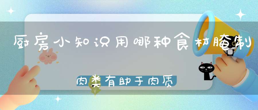 厨房小知识用哪种食材腌制肉类有助于肉质变嫩