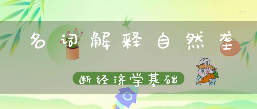 名词解释自然垄断经济学基础