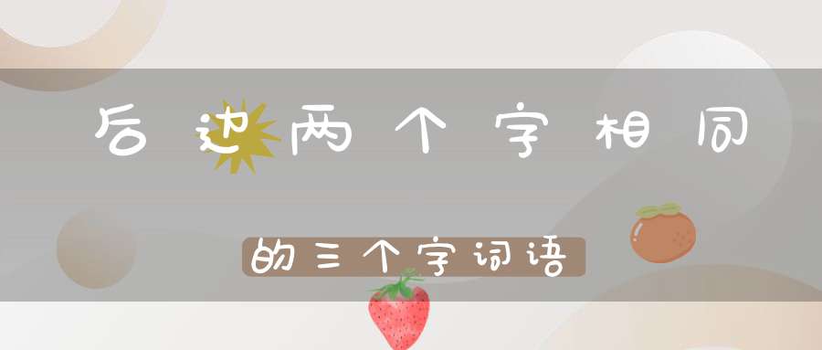 后边两个字相同的三个字词语