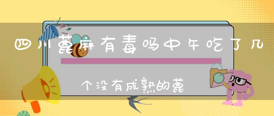 四川蓖麻有毒吗中午吃了几个没有成熟的蓖麻子、