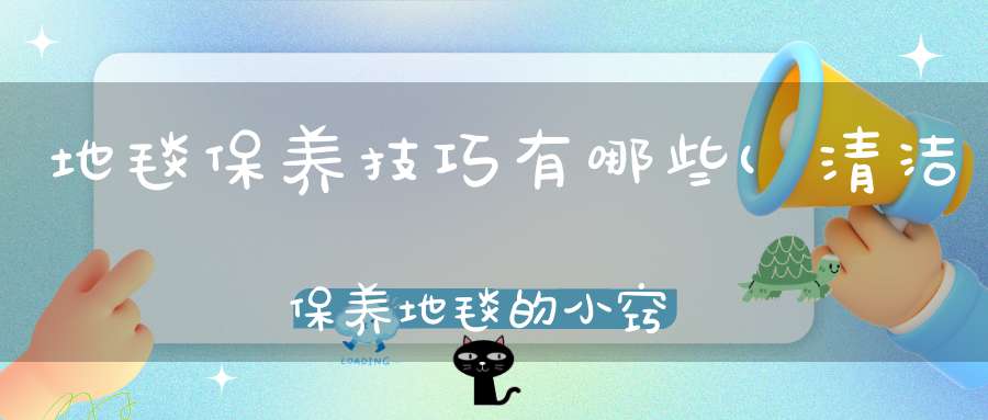 地毯保养技巧有哪些(清洁保养地毯的小窍门)