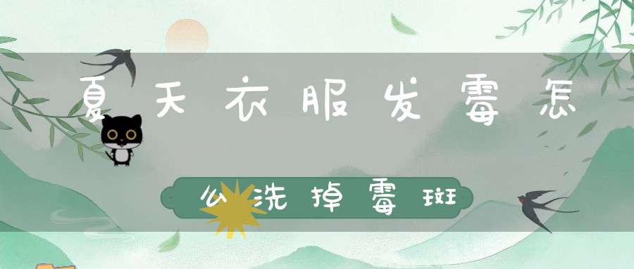 夏天衣服发霉怎么洗掉霉斑