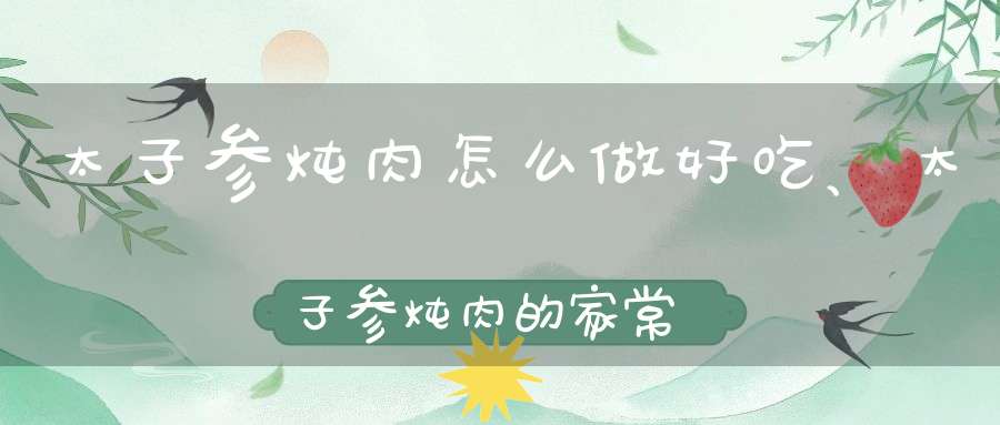 太子参炖肉怎么做好吃、太子参炖肉的家常做法