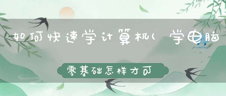 如何快速学计算机(学电脑零基础怎样才可以快速学)