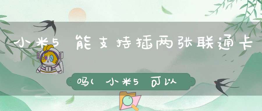 小米5能支持插两张联通卡吗(小米5可以支持两张电信卡么)