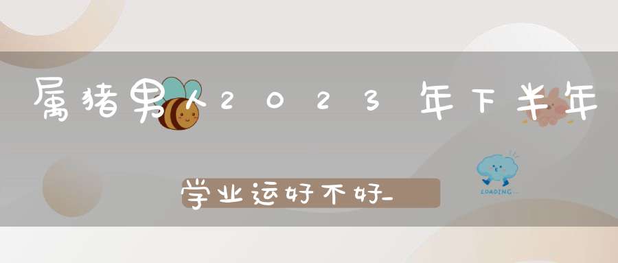 属猪男人2023年下半年学业运好不好_会感到焦急迷茫