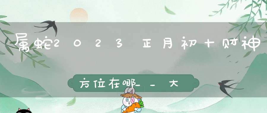 属蛇2023正月初十财神方位在哪__大年初十坐哪打牌能赢钱