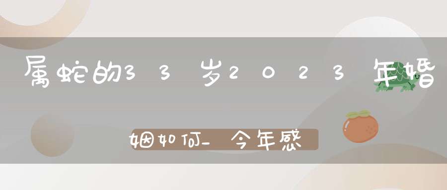 属蛇的33岁2023年婚姻如何_今年感情发展好吗