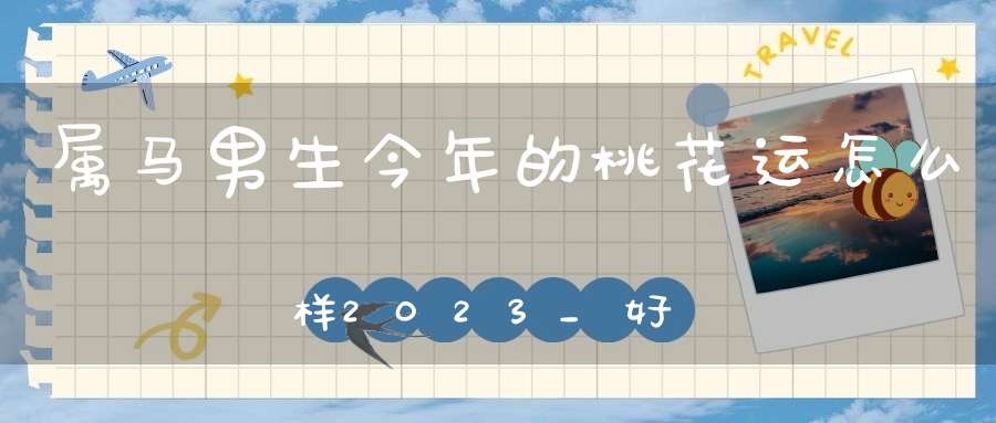 属马男生今年的桃花运怎么样2023_好运到来脱单容易