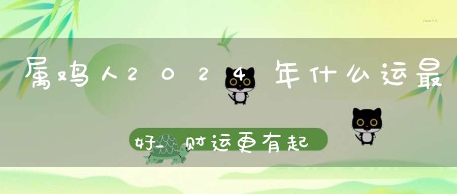 属鸡人2024年什么运最好_财运更有起色