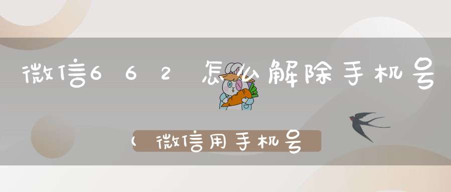 微信662怎么解除手机号(微信用手机号绑定了怎么解除绑定)