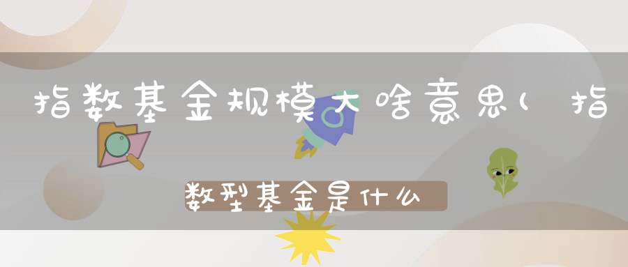 指数基金规模大啥意思(指数型基金是什么意思)