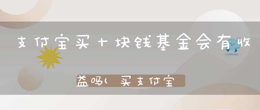 支付宝买十块钱基金会有收益吗(买支付宝基金能赚钱吗)