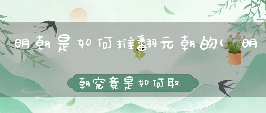 明朝是如何推翻元朝的(明朝究竟是如何取代元朝的)