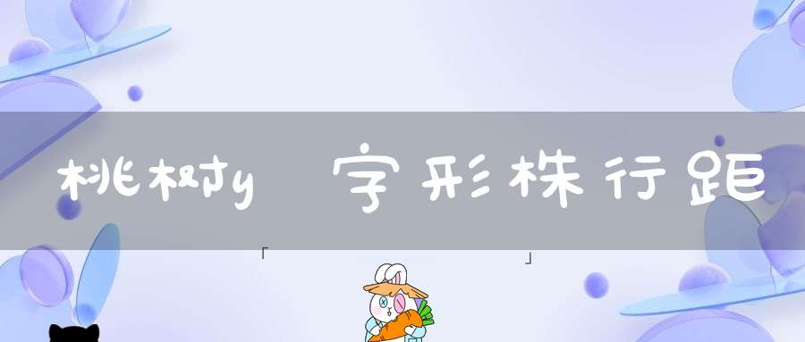 桃树y字形株行距