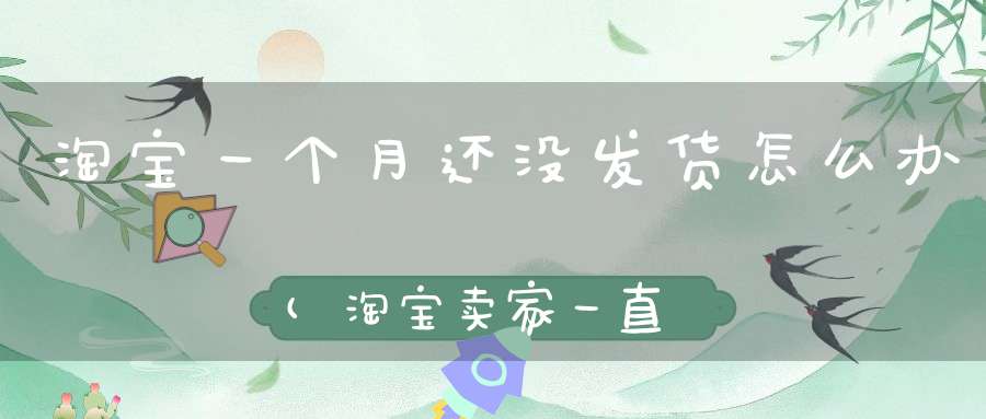 淘宝一个月还没发货怎么办(淘宝卖家一直不发货怎么办)