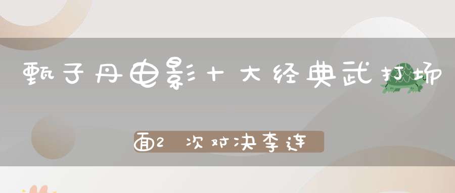 甄子丹电影十大经典武打场面2次对决李连杰1次对决吴京