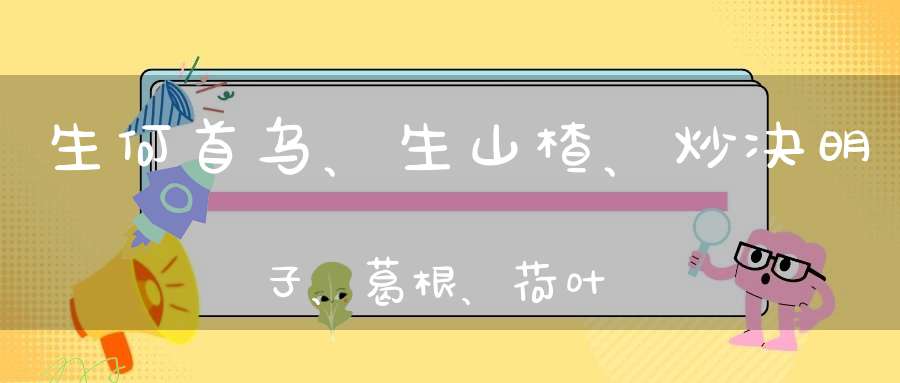 生何首乌、生山楂、炒决明子、葛根、荷叶、车前子