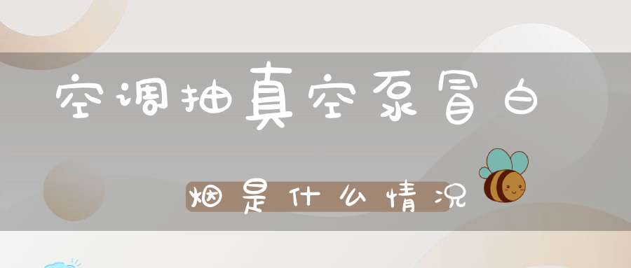 空调抽真空泵冒白烟是什么情况