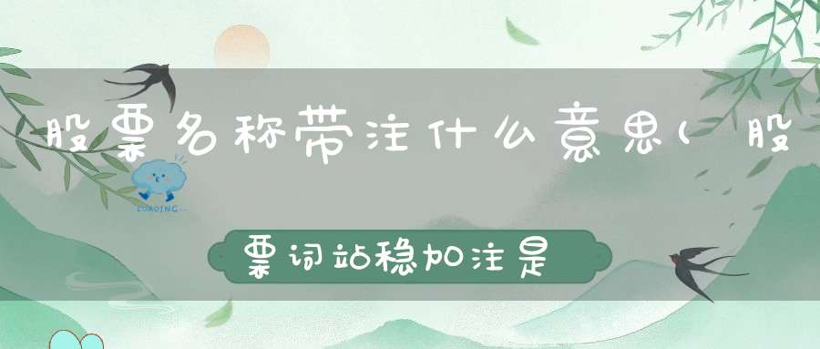 股票名称带注什么意思(股票词站稳加注是什么意思)