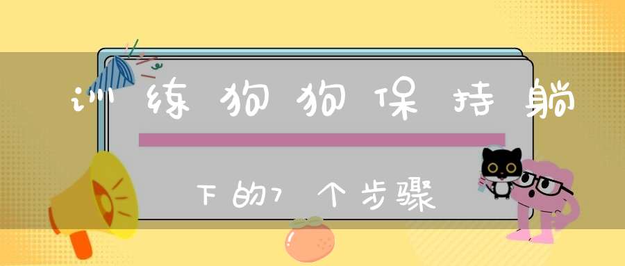 训练狗狗保持躺下的7个步骤