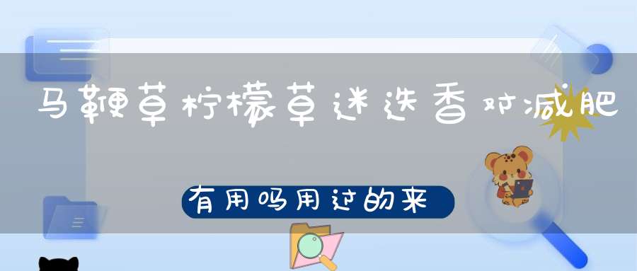 马鞭草柠檬草迷迭香对减肥有用吗用过的来说说