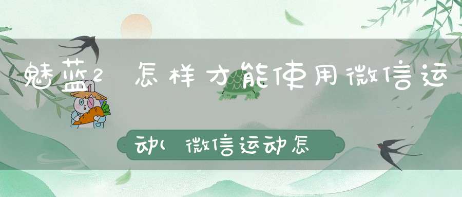 魅蓝2怎样才能使用微信运动(微信运动怎么用)