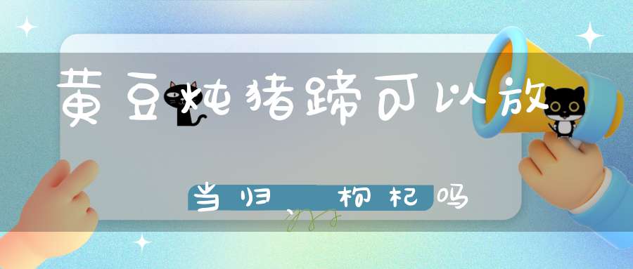 黄豆炖猪蹄可以放当归、枸杞吗